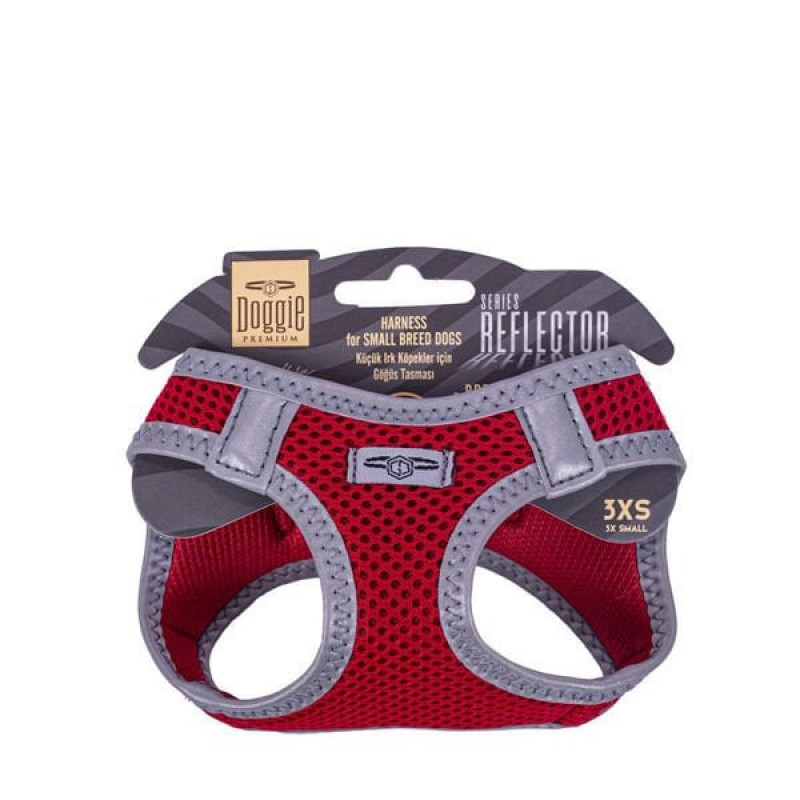 Doggie XXXS Reflektör Havalı Dokuma Göğüs Tasması Kırmızı 22-26 Cm | Köpek Göğüs Tasması Doggie XXXS Reflektör Havalı Dokuma Göğüs Tasması Kırmızı 22-26 Cm | Köpek Göğüs Tasması