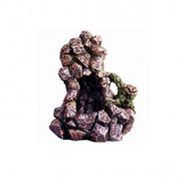 19,5x15,5x26,5 Cm King Kayalıklı Mağara | Akvaryum Dekor Fon