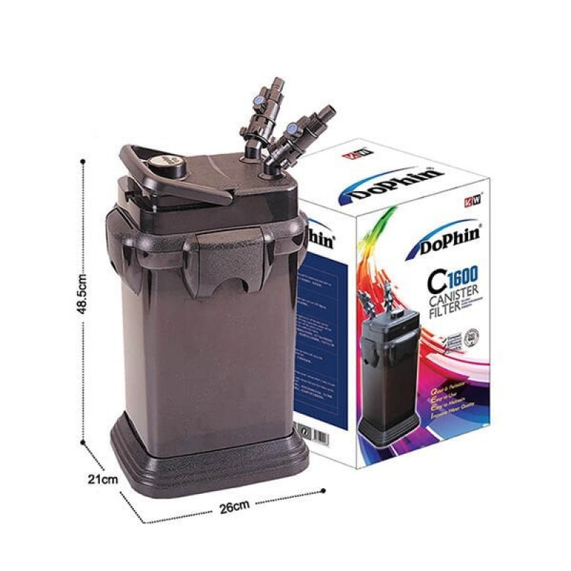 Dophin 21x26x48,5 Cm Dış Filtre 1600 L/h | Akvaryum Dış Filtre Dophin 21x26x48,5 Cm Dış Filtre 1600 L/h | Akvaryum Dış Filtre