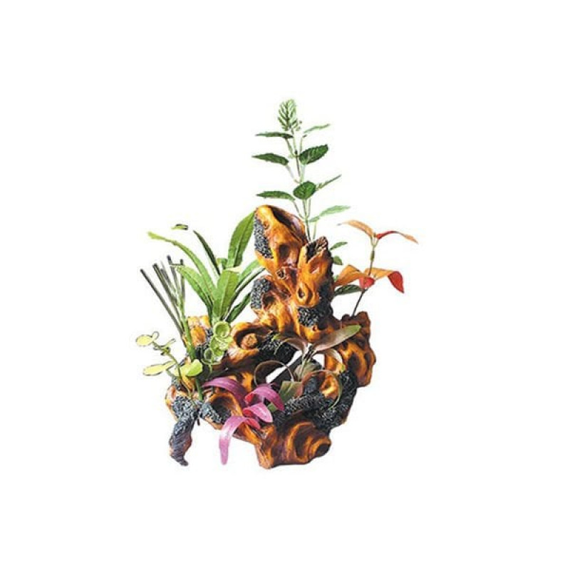Dophin 23x20x10,5 Cm King Bitkili Yapay Kütük | Akvaryum Yapay Bitki Dophin 23x20x10,5 Cm King Bitkili Yapay Kütük | Akvaryum Yapay Bitki