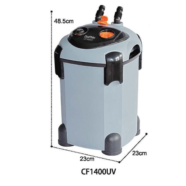 Dophin 23x23x48,5 Cm Dış Filtre Cf 1400U 1400 L/h | Akvaryum Dış Filtre