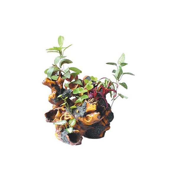 Dophin 28x23x22 Cm King Bitkili Kütük | Akvaryum Yapay Bitki