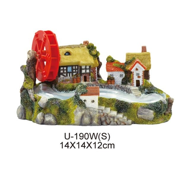 Dophin 31x18,5x15,5 Cm King Çarklı Ev | Akvaryum Dekor Fon