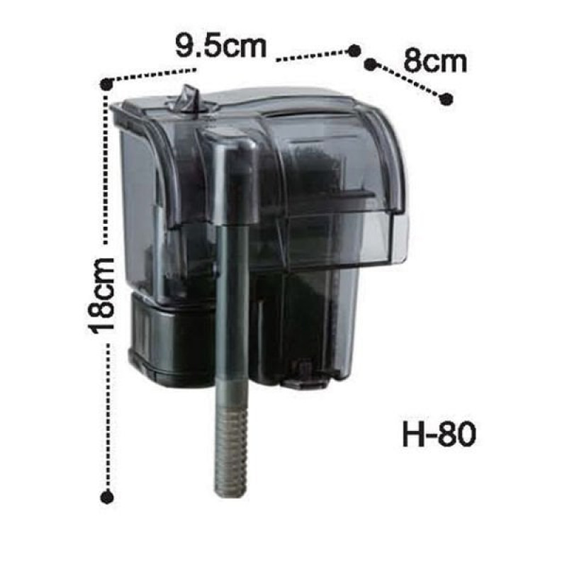 Dophin H 80 Askılı Filtre 190 L/h | Akvaryum İç Şelale Filtre Dophin H 80 Askılı Filtre 190 L/h | Akvaryum İç Şelale Filtre