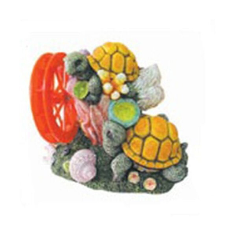 Dophin King Çarklı Kaplumbağa | Akvaryum Dekor Fon Dophin King Çarklı Kaplumbağa | Akvaryum Dekor Fon