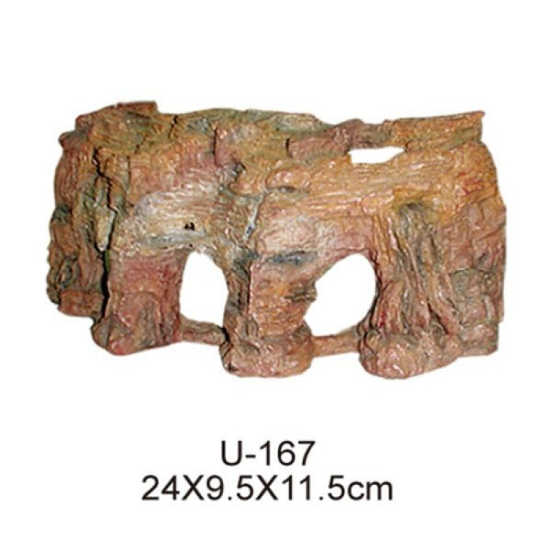 Dophin King Çift Delikli Kaya | Akvaryum Dekor Fon Dophin King Çift Delikli Kaya | Akvaryum Dekor Fon