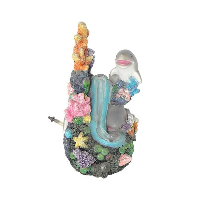 Dophin King Renkli Şelale | Akvaryum Dekor Fon Dophin King Renkli Şelale | Akvaryum Dekor Fon