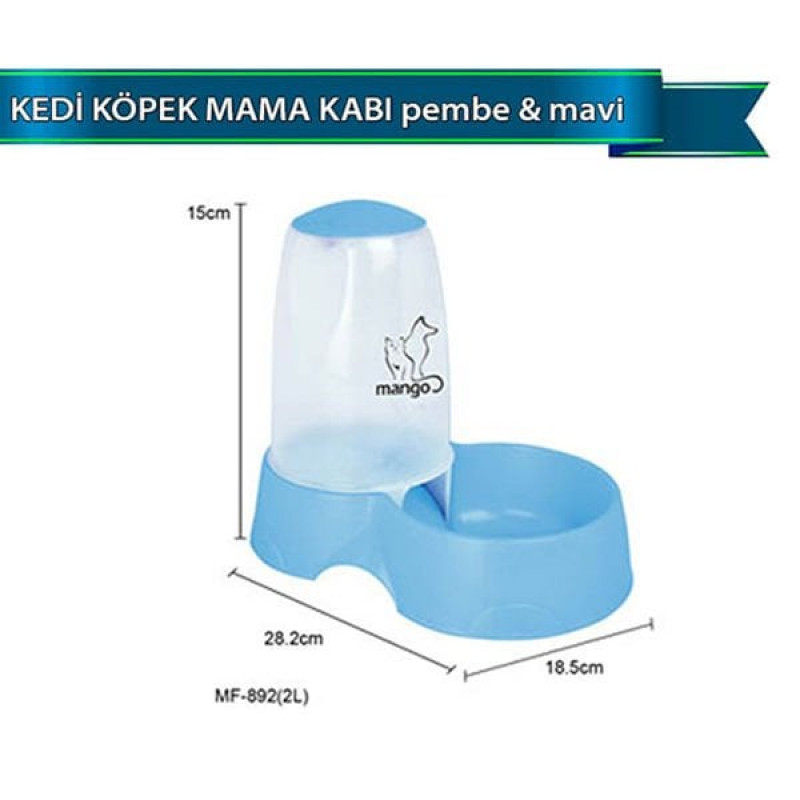 Dophin Mama Kabı Mavi Pembe | Hazneli Mama Ve Su Kabı Dophin Mama Kabı Mavi Pembe | Hazneli Mama Ve Su Kabı