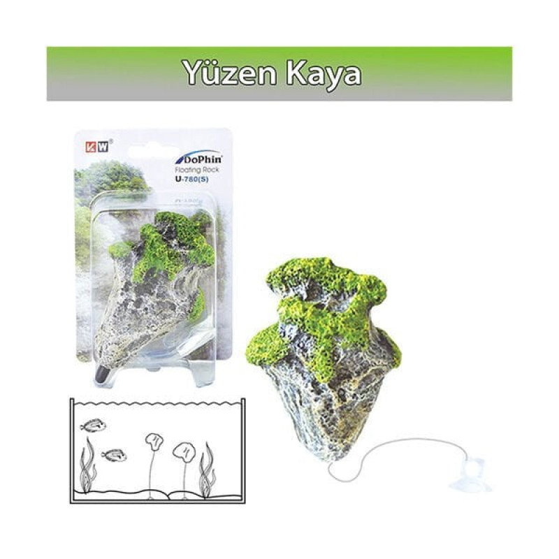 Dophin S Yüzen Kaya | Akvaryum Dekor Fon Dophin S Yüzen Kaya | Akvaryum Dekor Fon