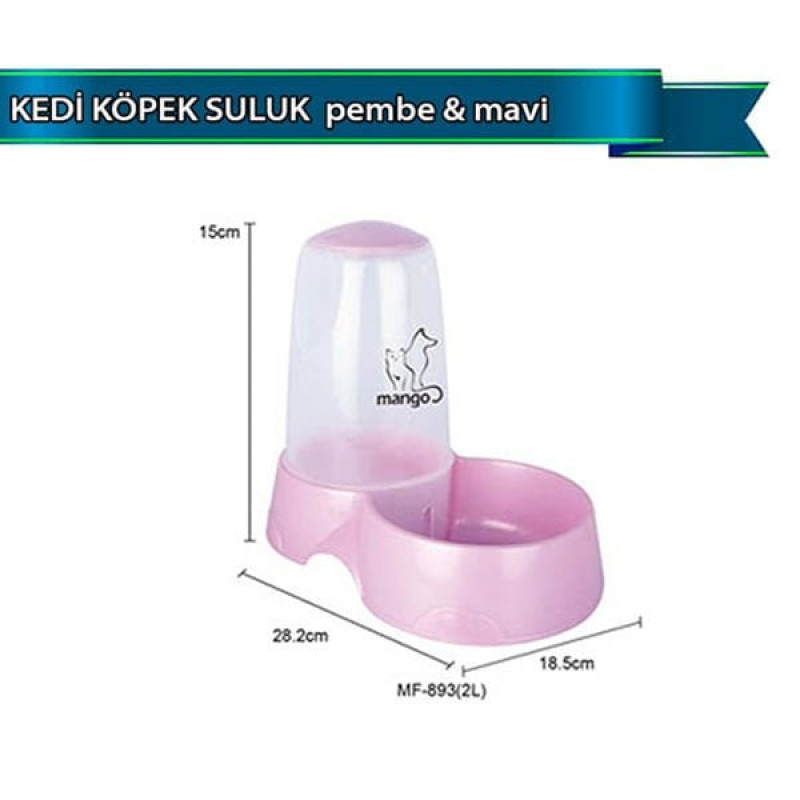 Dophin Suluk Mavi Pembe | Hazenli Mama Ve Su Kabı Dophin Suluk Mavi Pembe | Hazenli Mama Ve Su Kabı