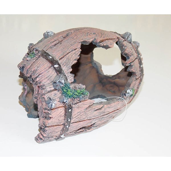 King 16x11x10,5 Cm Kırık Fıçı | Akvaryum Dekor Fon