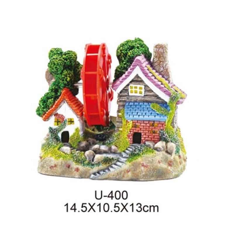 King U-400 Çarklı Ev | Akvaryum Dekor Fon King U-400 Çarklı Ev | Akvaryum Dekor Fon