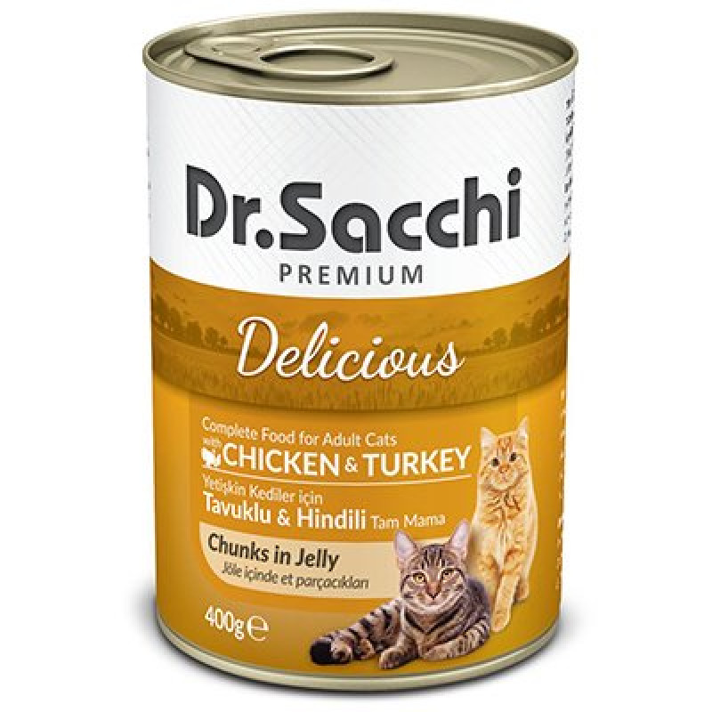 Dr.Sacchi 400 Gr Tavuk ve Hindili Yetişkin | Yetişkin Kedi Maması Dr.Sacchi 400 Gr Tavuk ve Hindili Yetişkin | Yetişkin Kedi Maması