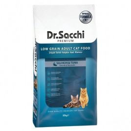Dr.Sacchi Premium 10 Kg Somonlu ve Ton Balıklı Düşük Tahıllı Yetişkin Kedi Maması Dr.Sacchi Premium 10 Kg Somonlu ve Ton Balıklı Düşük Tahıllı Yetişkin Kedi Maması