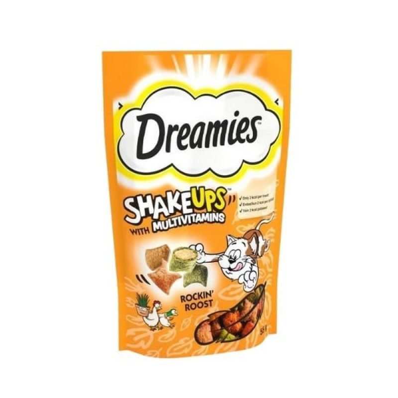 Dreamies ShakeUps Multivitamins 55 Gr Kümes Hayvanlı Kedi Ödül Maması 