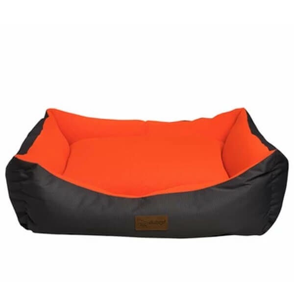 Dubex 95x70x22h Cm Dondurma Dikdörtgen Yatak  Gri-Turuncu (XL) | Köpek Serilnetici Yatak