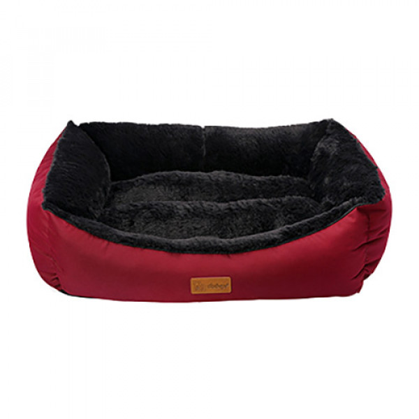 Dubex L Jellybean İç Mekan Yatak Bordo Antrasit Gri 78x60x22 Cm | Kumaş Köpek Yatağı