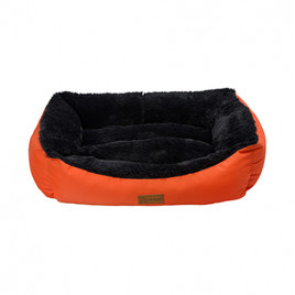 L Jellybean İç Mekan Yatak Turuncu Antrasit Gri 78x60x22 Cm | Kumaş Köpek Yatağı L Jellybean İç Mekan Yatak Turuncu Antrasit Gri 78x60x22 Cm | Kumaş Köpek Yatağı