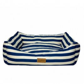 L Makaron Dikdörtgen Yatak Mavi Çizgili 78x60x22h Cm | İç Mekan Köpek Yatağı L Makaron Dikdörtgen Yatak Mavi Çizgili 78x60x22h Cm | İç Mekan Köpek Yatağı