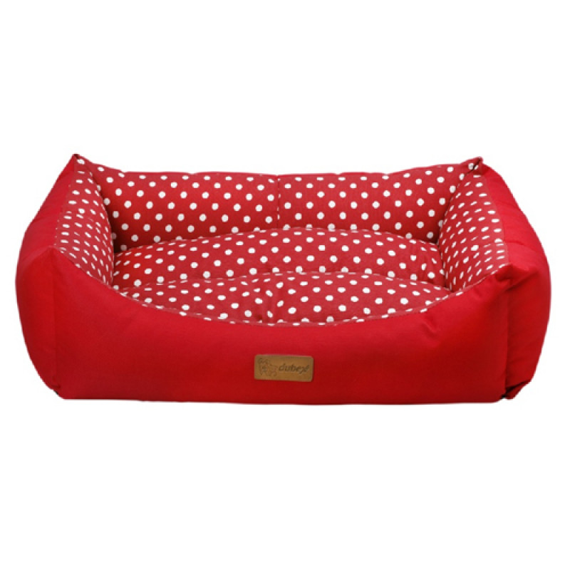 Dubex M 44x62x22 Cm Tarte Dikdörtgen Yatak Vr01 Kırımızı Benekli | Kumaş Köpek Yatağı Dubex M 44x62x22 Cm Tarte Dikdörtgen Yatak Vr01 Kırımızı Benekli | Kumaş Köpek Yatağı