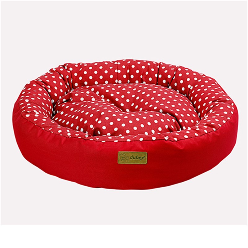 Dubex M 65x15 Cm Tarte Yuvarlak Yatak Vr01 Kırmızı Benekli | Kumaş Köpek Yatağı Dubex M 65x15 Cm Tarte Yuvarlak Yatak Vr01 Kırmızı Benekli | Kumaş Köpek Yatağı