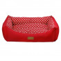 Dubex S 38X50X19 Cm Tarte Dikdörtgen Yatak Vr01 Kırmızı Benekli | Kumaş Köpek Yatağı