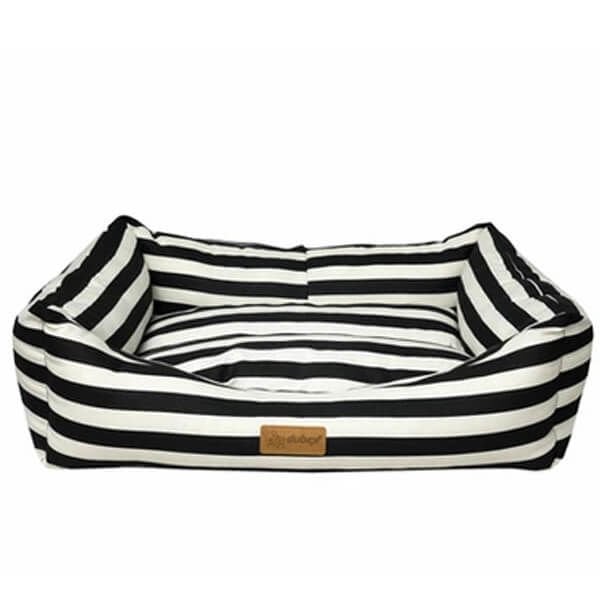 Dubex S Makaron Dikdörtgen Yatak Siyah Çizgili  50x38x19h Cm | İç Mekan Köpek Yatağı
