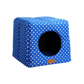 Vr04 3D Kulübe Parlıament Mavi Benekli | Yuvalı Köpek Yatağı Vr04 3D Kulübe Parlıament Mavi Benekli | Yuvalı Köpek Yatağı