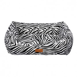 XL 70X95X22 Cm Makaron Vr06 Siyah Zebra | Kumaş Köpek Yatağı
