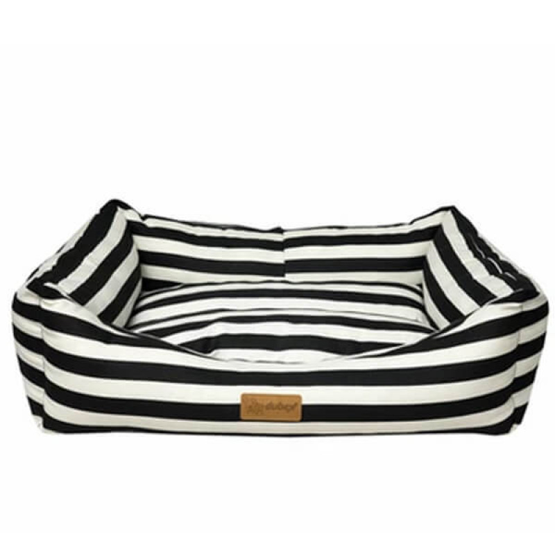 Dubex XL Makaron Dikdörtgen Yatak Siyah Çizgili 95x70x22h Cm | Kumaş Köpek Yatağı Dubex XL Makaron Dikdörtgen Yatak Siyah Çizgili 95x70x22h Cm | Kumaş Köpek Yatağı