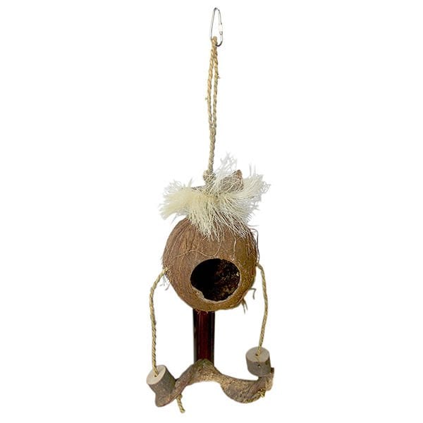 Eastland 17X42 Cm Hindistan Cevizli İpli Ahşap | Doğal Kuş Yemi