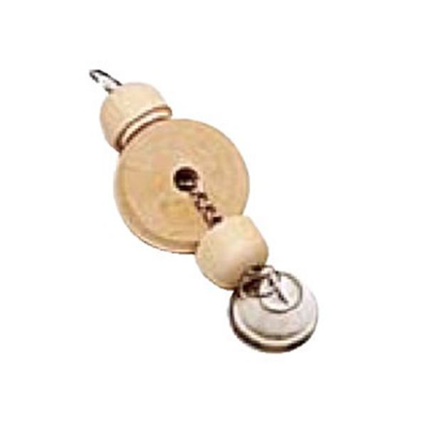 Eastland 21 Cm Çıngıraklı Ahşap Boncuklu Papağan | Kuş Zilli Oyuncak