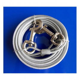 6 M 4.7 Mm Çelik Bahçe Bağlama Halatı Gri | Köpek Bahçe Bağlama Kayışı 6 M 4.7 Mm Çelik Bahçe Bağlama Halatı Gri | Köpek Bahçe Bağlama Kayışı