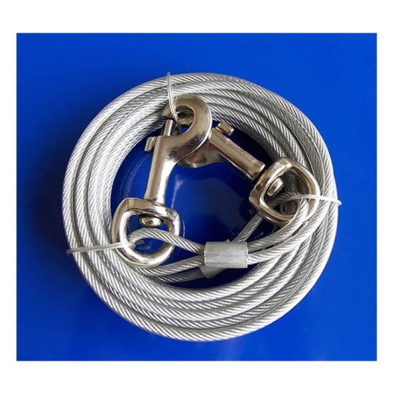 Eastland 6 M 4.7 Mm Çelik Bahçe Bağlama Halatı Gri | Köpek Bahçe Bağlama Kayışı Eastland 6 M 4.7 Mm Çelik Bahçe Bağlama Halatı Gri | Köpek Bahçe Bağlama Kayışı