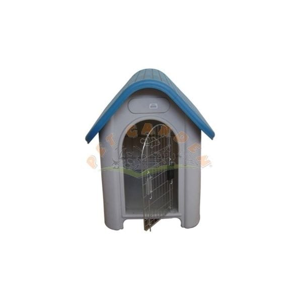 Eastland 75.5X59X66 Plastik Kulübe Gri Mavi | Plastik Köpek Kulubesi