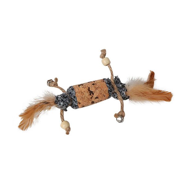 Eastland 9.5X3.5 Cm Çıngıraklı Tüylü Mantar | Plastik Kedi Oyuncağı