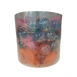 Çıngıraklı Top Tüylü 60 Adet | Kedi Top Oyuncak Çıngıraklı Top Tüylü 60 Adet | Kedi Top Oyuncak