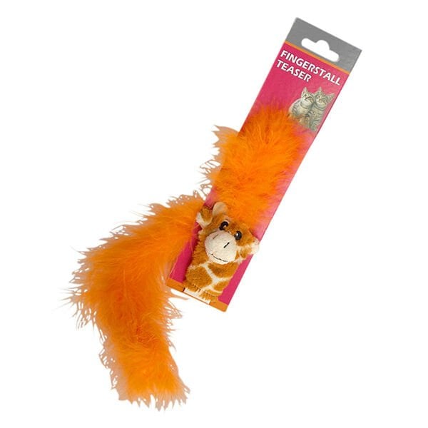 Eastland Peluş Zürafa Parmağa Takılabilir Turuncu | Kedi Oltası