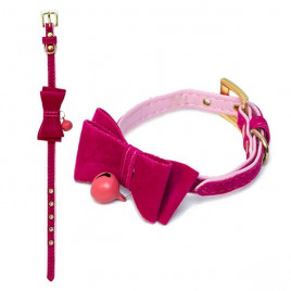 Süet Papyonlu Pembe | Kedi Boyun Tasması Süet Papyonlu Pembe | Kedi Boyun Tasması