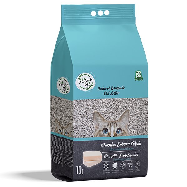 Eco Natura 10 Lt Marsilya Sabunu Kokulu İnce Taneli Doğal Kedi Kumu | Doğal Kedi Kumu
