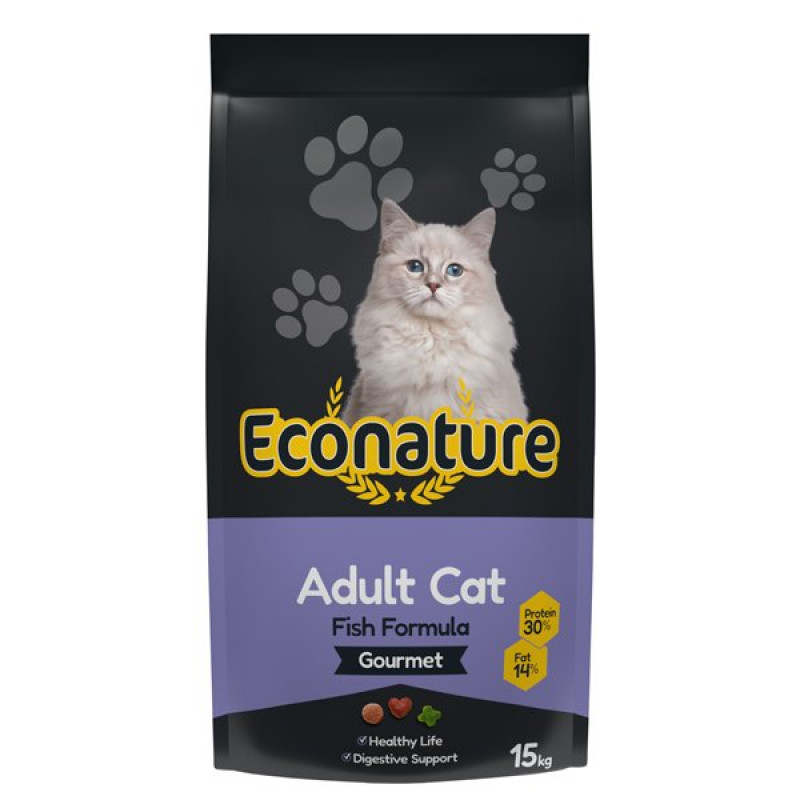 Econature 15 Kg Gurme Balıklı | Yetişkin Kuru Kedi Maması