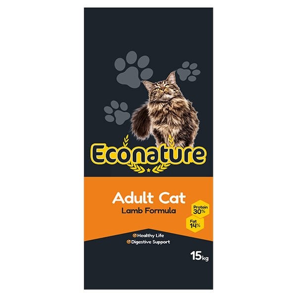 Econature 15 Kg Yetişkin Kuzulu | Yetişkin Kuru Kedi Maması