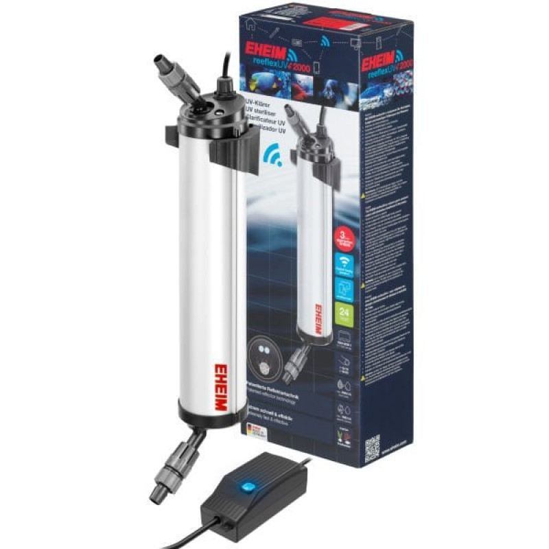 Eheim ReeflexUV+E 2000 UV Wifi Kontrollü Su Düzenleyici Filtre 56x15x13 Cm 24W 1200 Lt/s | Akvaryum Uv Filtre