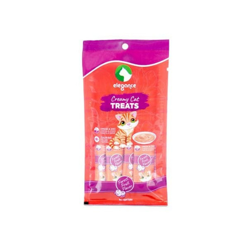 Elegance 4 Adet Creamy Treats Orman Meyveli 15 Gr | Kedi Atıştırmalık Ödül Maması