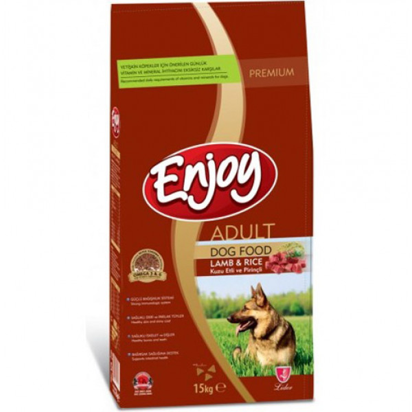 Enjoy 15 Kg Yetişkin Kuzu Etli ve Pirinçli | Yetişkin Köpek Kuru Maması