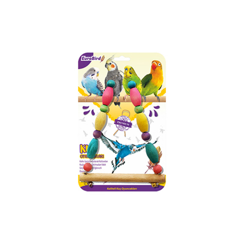EuroBird Renkli Boncuklu Üçgen Salıncak EuroBird Renkli Boncuklu Üçgen Salıncak