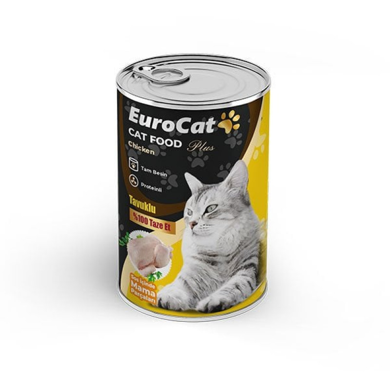 Euro Cat 400 Gr Tavuklu Parça Etli Yetişkin Konserve | Yetişkin Kedi Maması Euro Cat 400 Gr Tavuklu Parça Etli Yetişkin Konserve | Yetişkin Kedi Maması