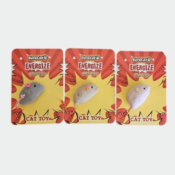 Euro Cat Tombik Fare Peluş Kedi Oyuncağı Renkli | Peluş Kedi Oyuncağı