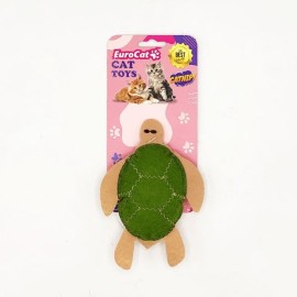 Euro Cat Toys Peluş Kaplumbağa Kedi Oyuncağı Krem Yeşil