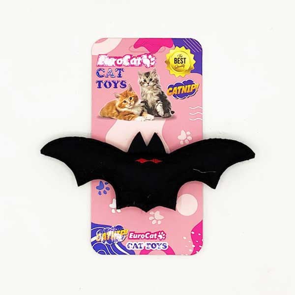 Euro Cat Toys Peluş Yarasa Kedi Oyuncağı Siyah | Peluş Kedi Oyuncağı